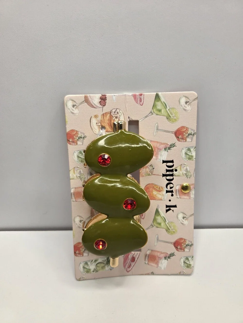 🫒▪️piper k ▪️Olive Green Hair Metal Claw Clip
